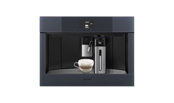 SMEG Kompakt-Kaffeevollautomat, 45 cm, CMS4104G, Neptun Grey-Glas