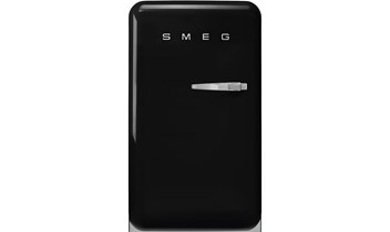 SMEG 50's Style, Stand-Kühlschrank mit Gefrierfach, FAB10LBL5, 54cm, Linksanschlag, Schwarz