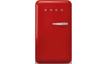 SMEG 50's Style, Stand-Kühlschrank mit Gefrierfach, FAB10LRD5, 54cm, Linksanschlag, Rot